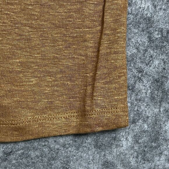 Rachel Zoe 100% Linen V-Neck Tee T-shirt Women's L Rust Brown Shirt NWT - Picture 9 of 11